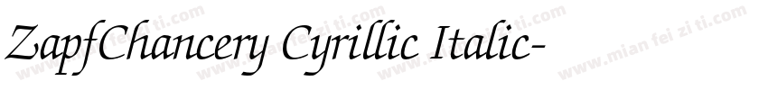 ZapfChancery Cyrillic Italic字体转换